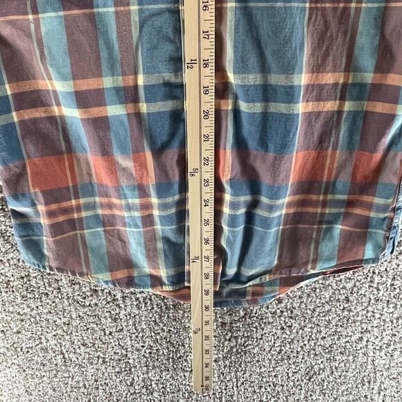Billabong Tailored Fit Button Up Shirt Mens Small S Plaid Shirt Sleeve Stretch - Picture 8 of 12